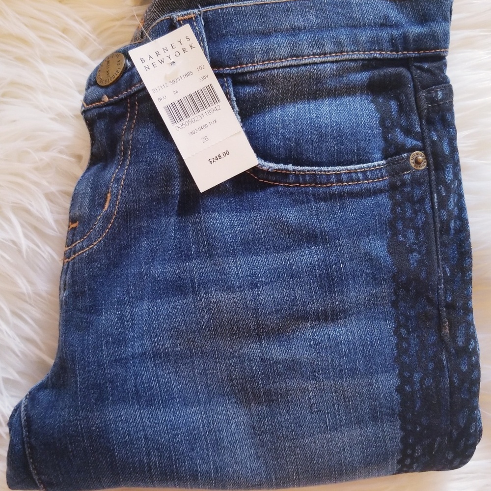 NWT* Current Elliot Tuxedo Rolled Skinny Tux Jeans - Picture 4 of 7